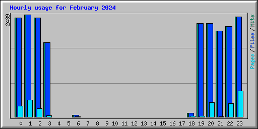 Hourly usage for February 2024